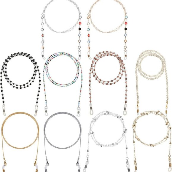 0 Pieces Eye Glass Chains for Women Beaded Eyeglasses Strap Eye Glasses Holders - Picture 1 of 7